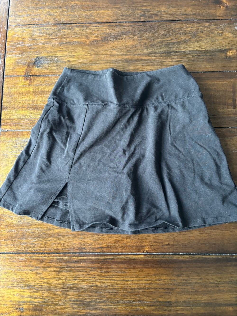 Black Women's Active Skirt with Front Slit